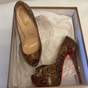 Limited edition Christian Louboutin “prive”  Platform open toe